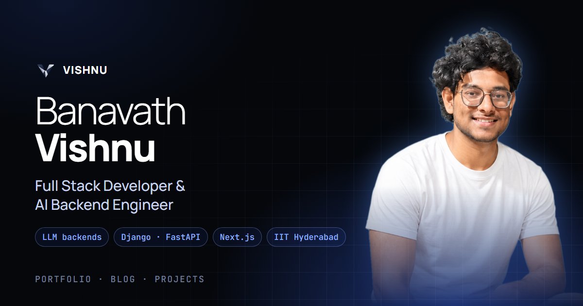 Banavath Vishnu — Full Stack Developer & AI Backend Engineer
